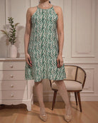 Ladies Leaf Print Slip Dress - StylePhase SA