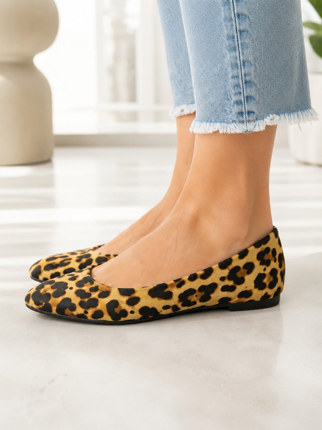 Ladies Leopard Print Ballet Flats - StylePhase SA