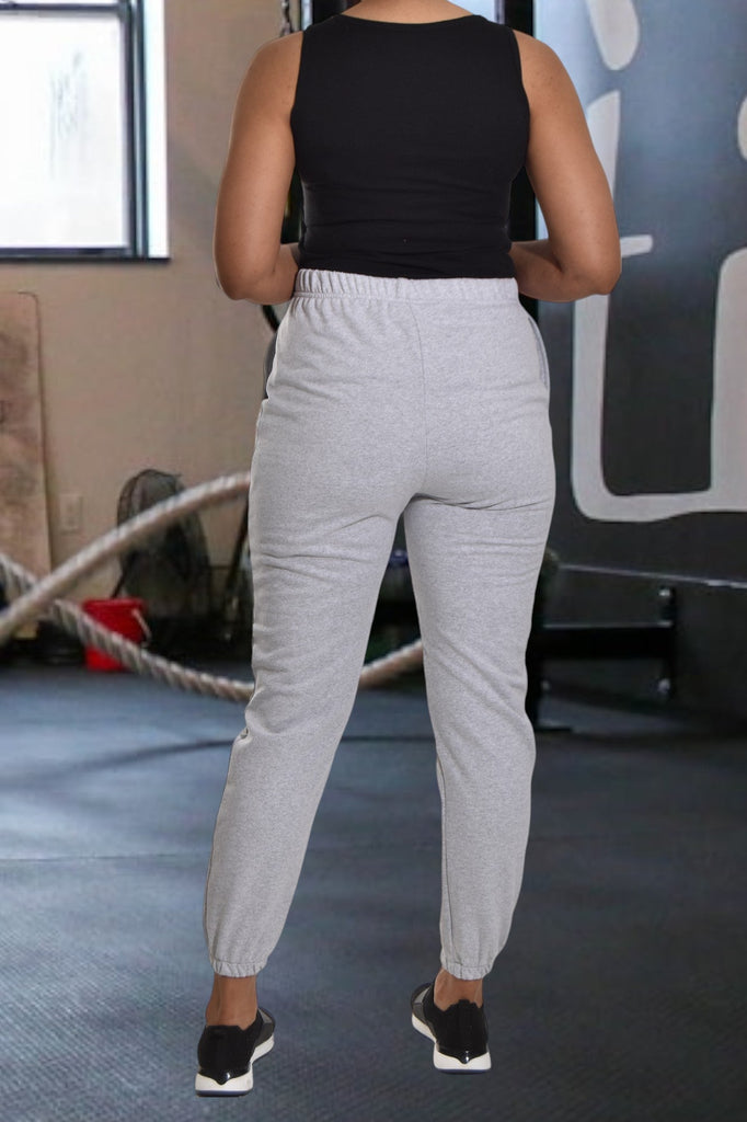 Ladies Letter Graphic Grey Track Pants - StylePhase SA