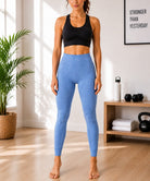 Ladies Light Blue Activewear Tights - StylePhase SA