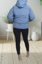 Ladies Light Blue Hooded Puffer Jacket - StylePhase SA