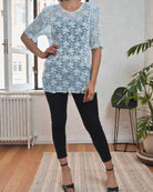 Ladies Light Blue Net Top - StylePhase SA