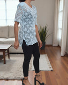 Ladies Light Blue Net Top - StylePhase SA