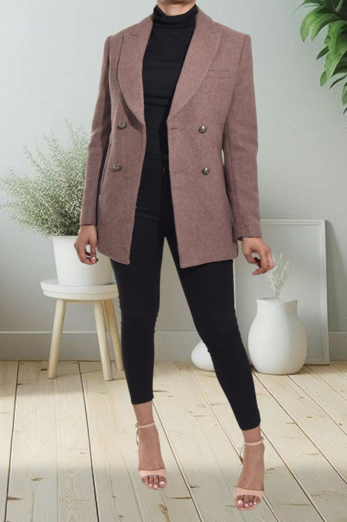 Ladies Light Brown Blazer Coat - StylePhase SA