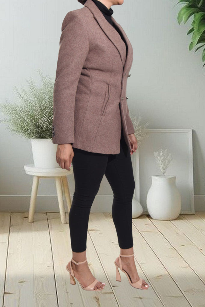 Ladies Light Brown Blazer Coat - StylePhase SA