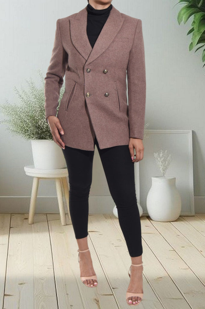 Ladies Light Brown Blazer Coat - StylePhase SA