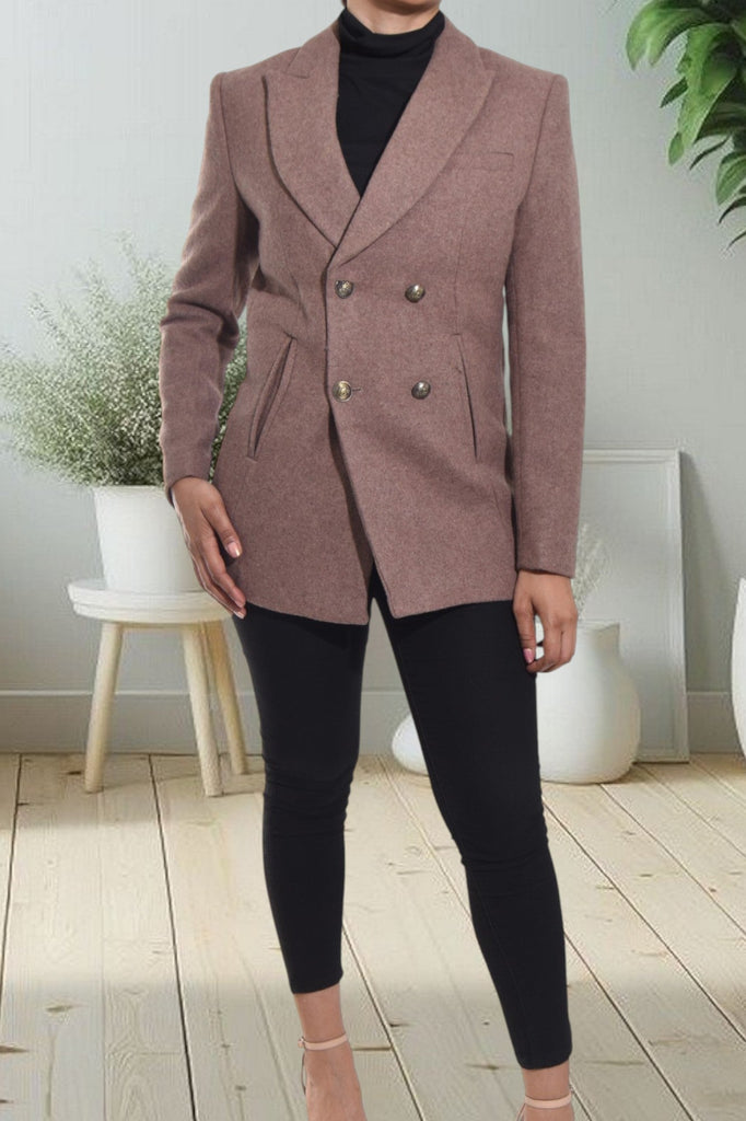 Ladies Light Brown Blazer Coat - StylePhase SA