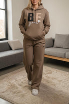 Ladies Light Brown Fleece Tracksuit Set - Be You - StylePhase SA