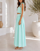 Ladies Light Green Maxi Two-Piece Set - StylePhase SA