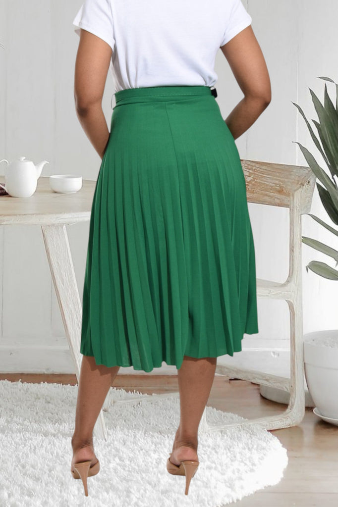 Ladies Light Green Pleated Skirt - StylePhase SA