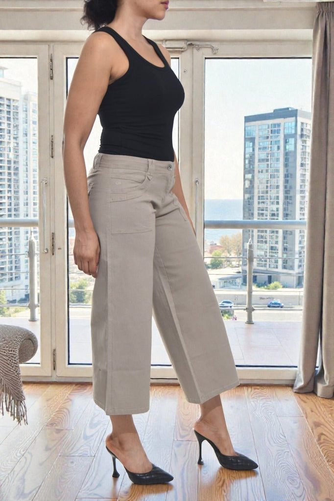 Ladies Light Grey 3/4 Pants - StylePhase SA