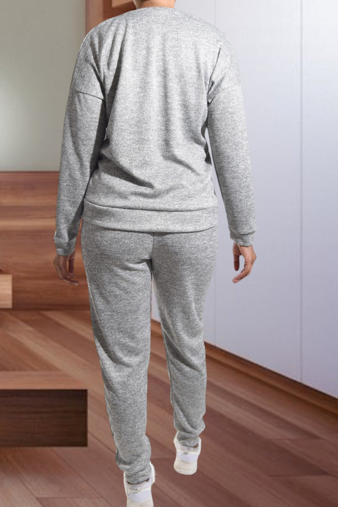 Ladies Light Grey Love Two Piece Set - StylePhase SA