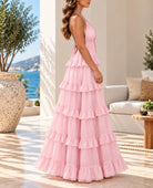 Ladies Light Pink Layered Maxi Dress - StylePhase SA