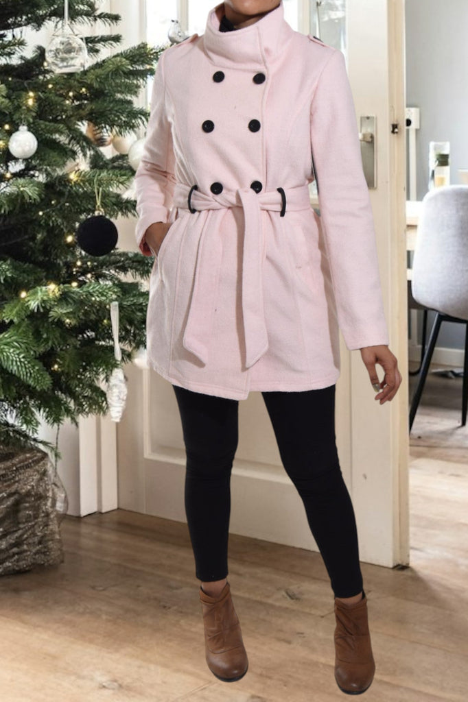 Ladies Light Pink Melton Coat - StylePhase SA