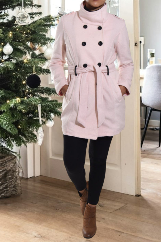 Ladies Light Pink Melton Coat - StylePhase SA