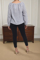 Ladies Lilac Check Print Top - StylePhase SA