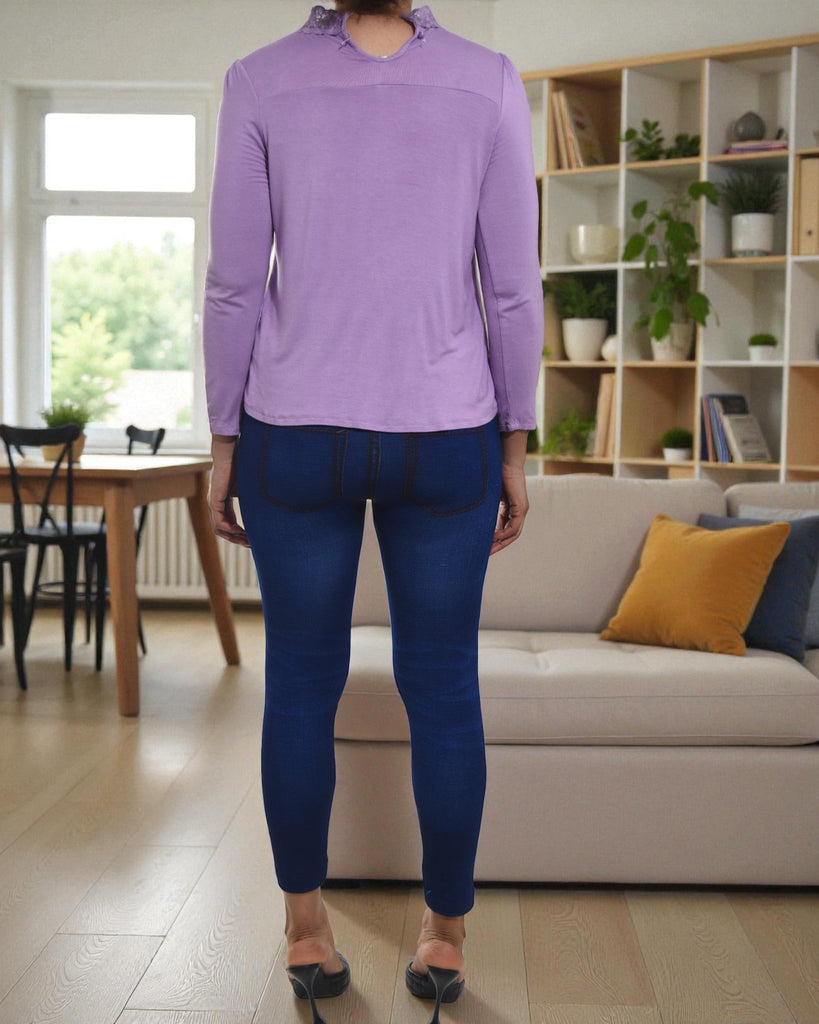 Ladies Lilac Long Sleeve Top - StylePhase SA