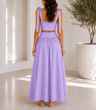 Ladies Lilac Maxi Two-Piece Set - StylePhase SA
