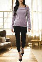 Ladies Lilac Off Shoulder Top - StylePhase SA