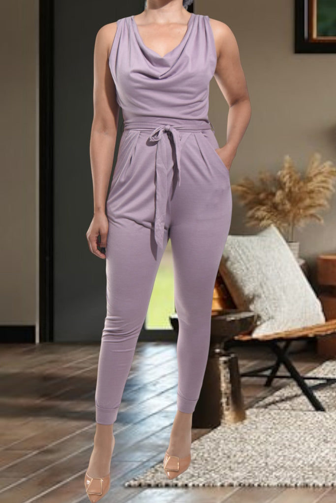 Ladies Lilac Pocket Jumpsuit - StylePhase SA
