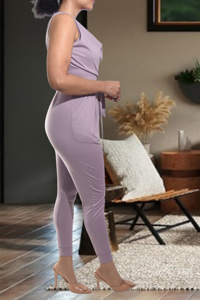 Ladies Lilac Pocket Jumpsuit - StylePhase SA