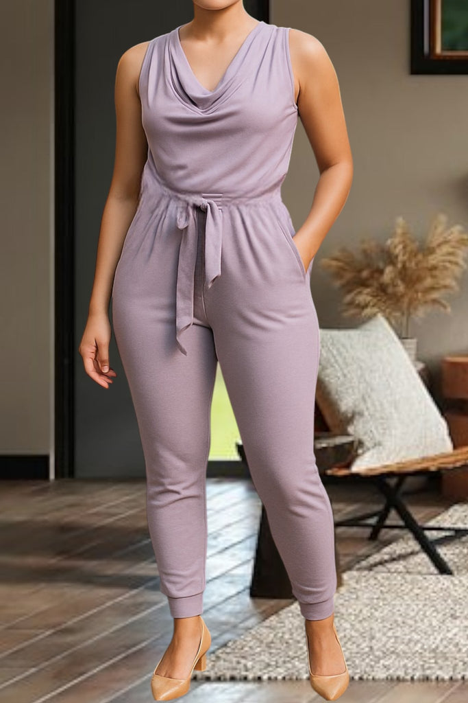 Ladies Lilac Pocket Jumpsuit - StylePhase SA