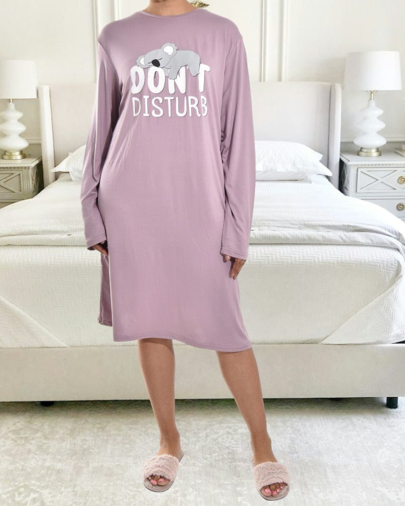Ladies Lilac Printed Sleep Shirt - StylePhase SA