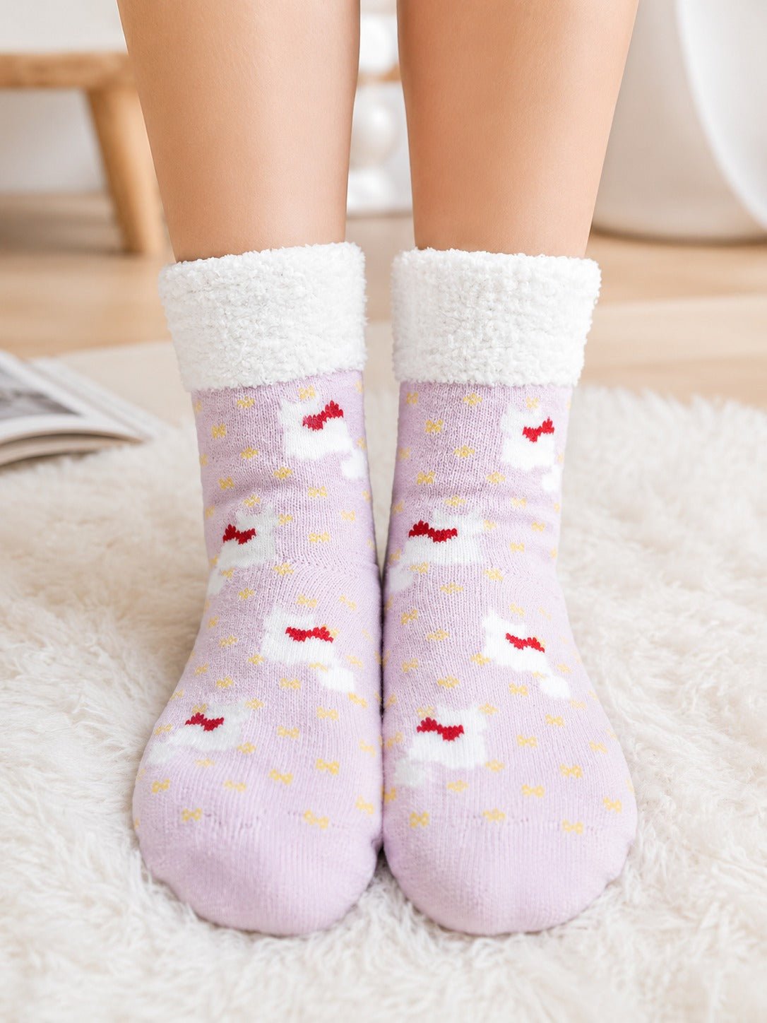 Ladies Lilac Thermal Slipper Socks - StylePhase SA