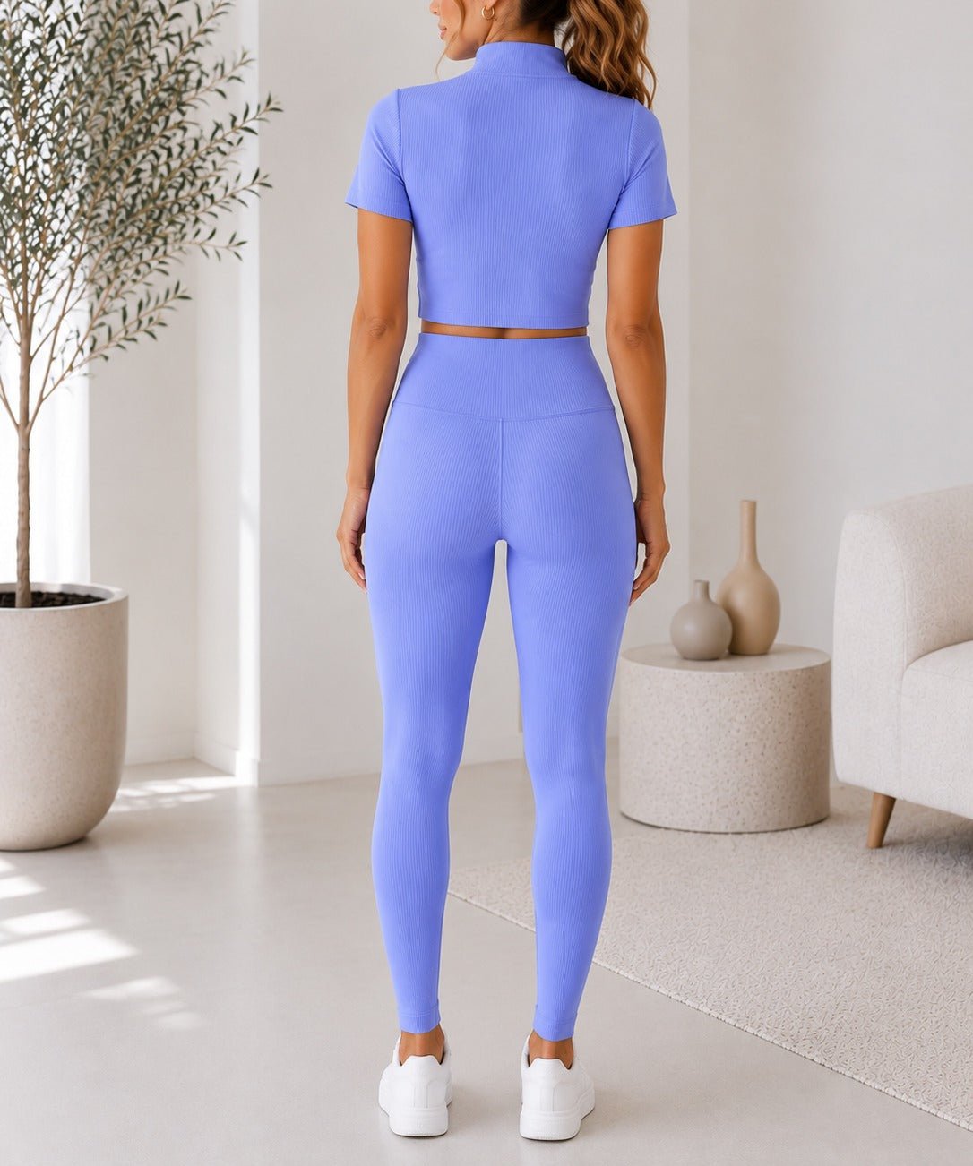 Ladies Lilac Zip Up Two-Piece Activewear Set - StylePhase SA