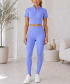 Ladies Lilac Zip Up Two-Piece Activewear Set - StylePhase SA