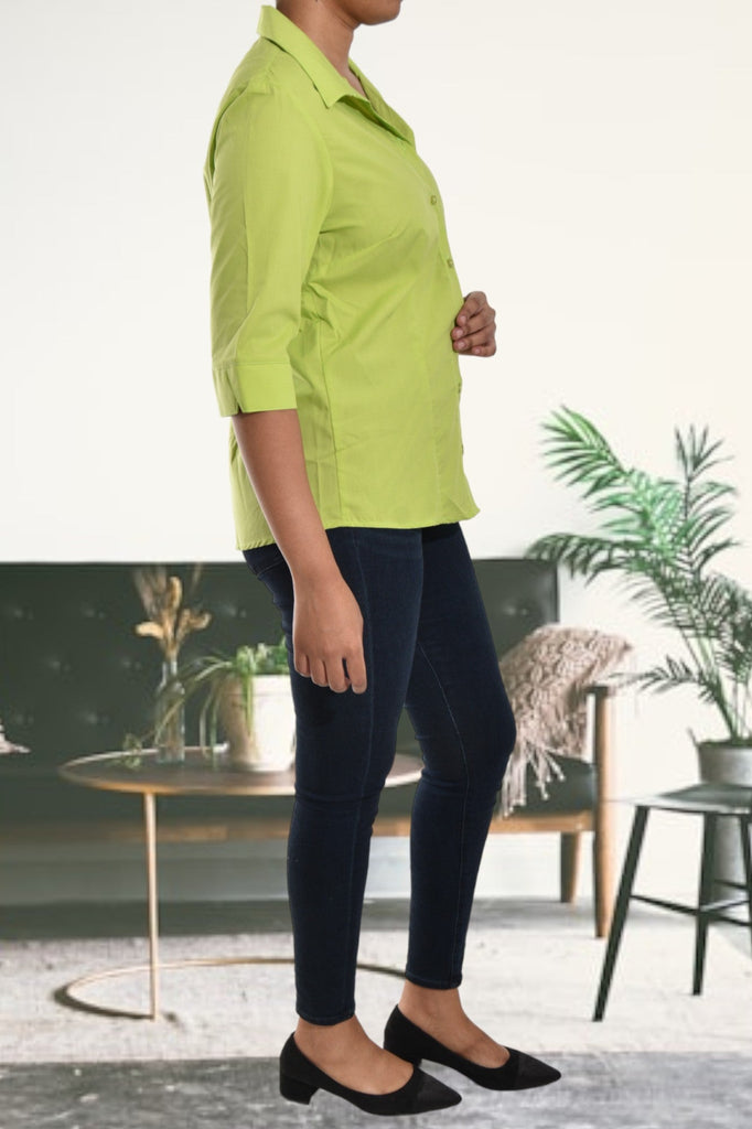 Ladies Lime Button Front Shirt - StylePhase SA