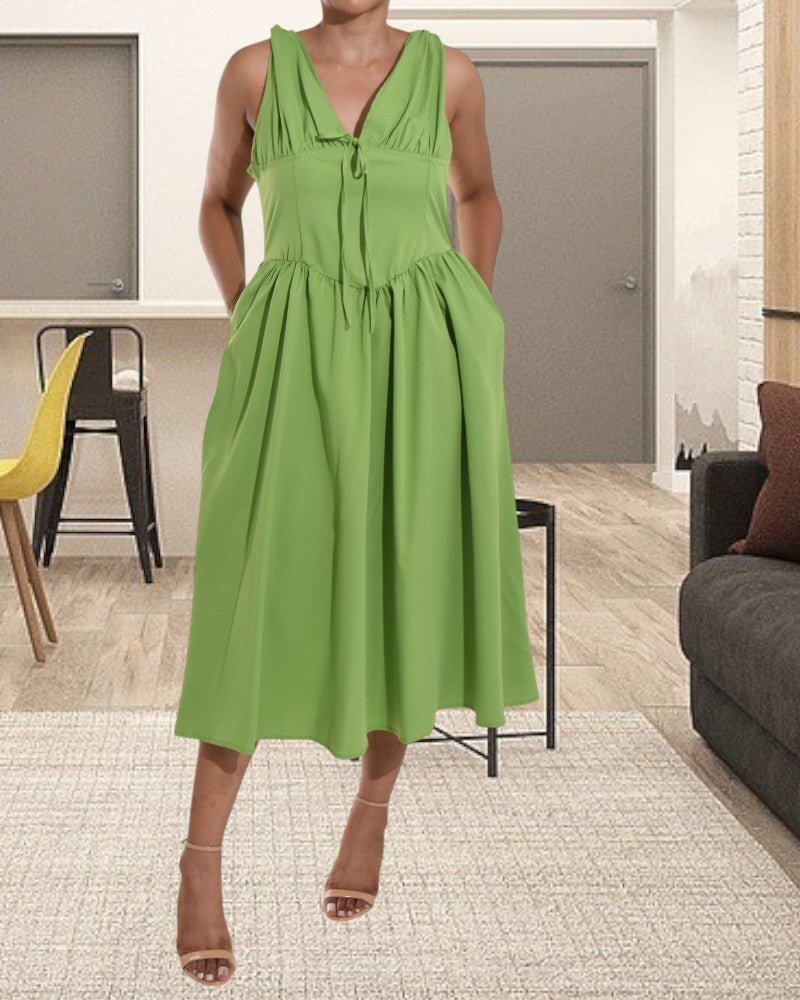 Ladies Lime Corset Dress - StylePhase SA