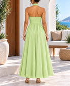 Ladies Lime Halter Neck Maxi Dress - StylePhase SA