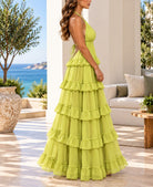 Ladies Lime Layered Maxi Strappy Dress - StylePhase SA