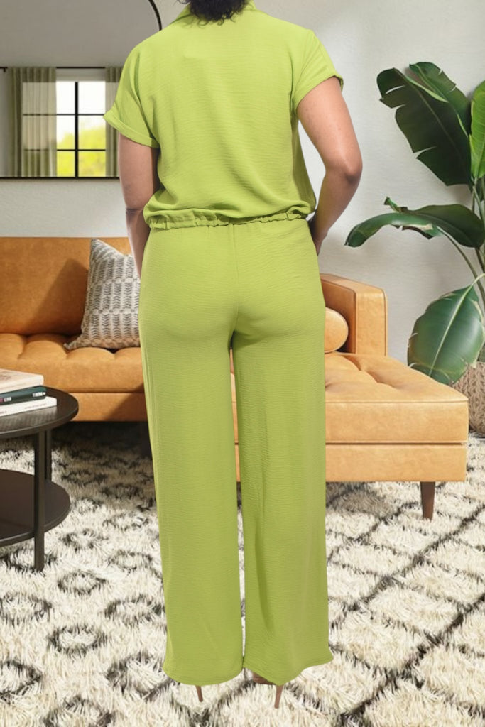 Ladies Lime Pocket Two Piece Set - StylePhase SA