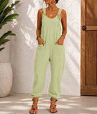 Ladies Lime Tie Straps Jumpsuit - StylePhase SA