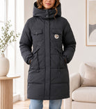 Ladies Lined Black Lined Snap Button Jacket - StylePhase SA