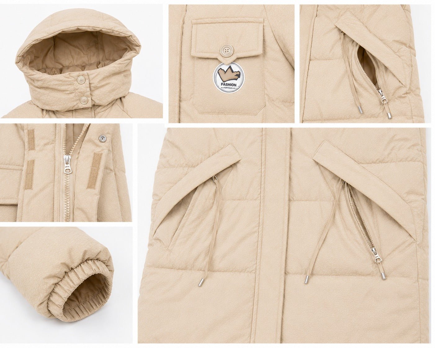 Ladies Lined Cream Lined Snap Button Jacket - StylePhase SA