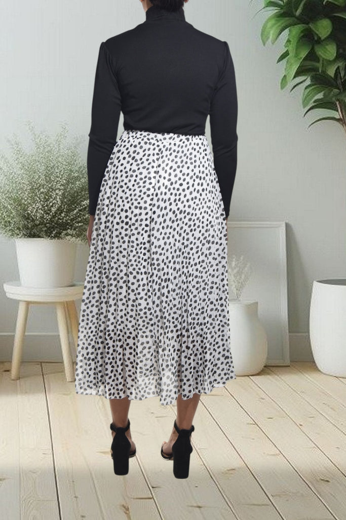 Ladies Lined White Printed Skirt - StylePhase SA