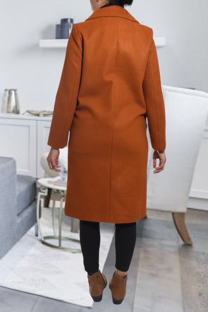 Ladies Long Orange Coat - StylePhase SA