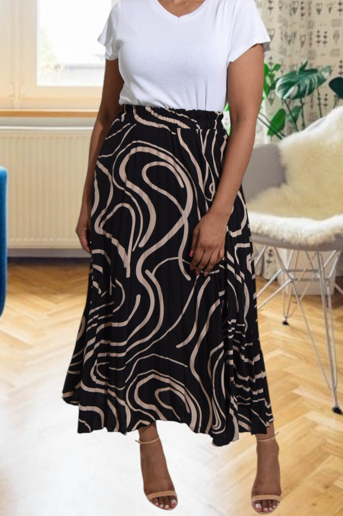 Ladies Long Pocket Pleated Skirt - StylePhase SA