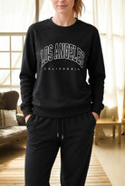 Ladies Los Angeles Printed Top - Black - StylePhase SA