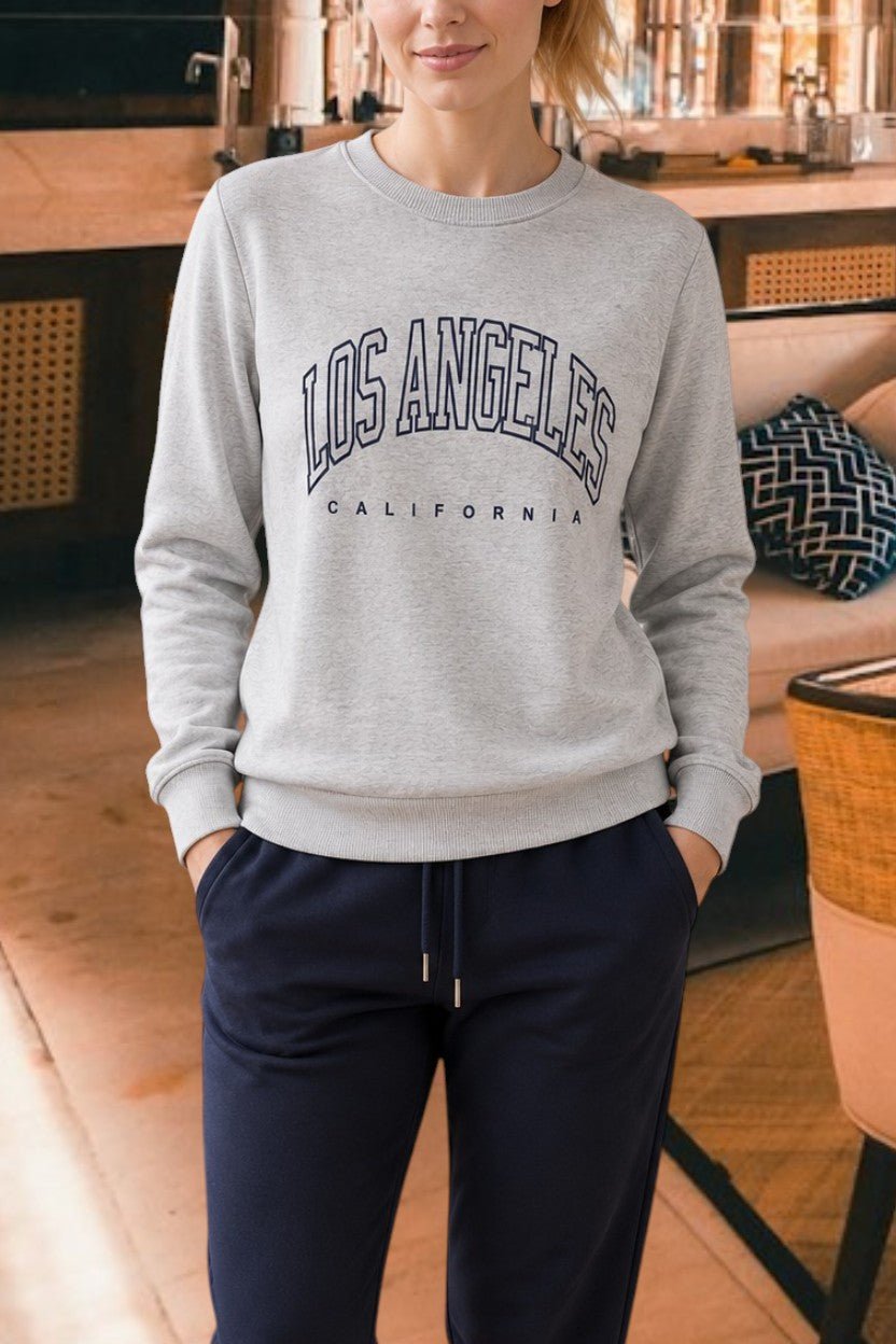 Ladies Los Angeles Printed Top - Grey - StylePhase SA