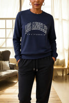 Ladies Los Angeles Printed Top - Navy - StylePhase SA