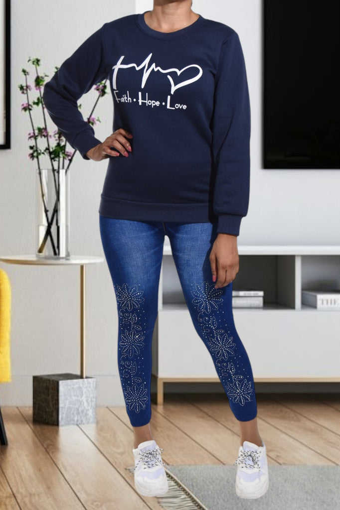 Ladies Love Navy Sweater - StylePhase SA