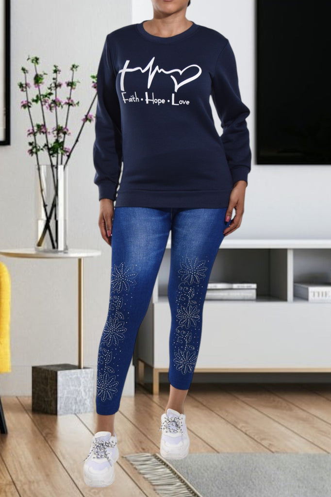 Ladies Love Navy Sweater - StylePhase SA