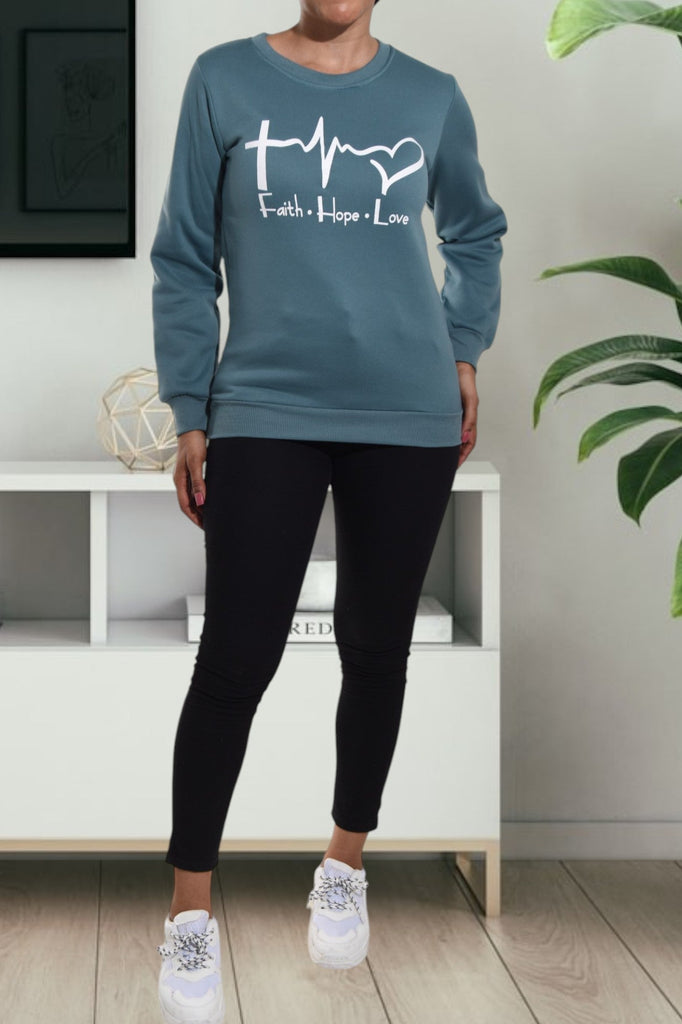 Ladies Love Teal Sweater - StylePhase SA