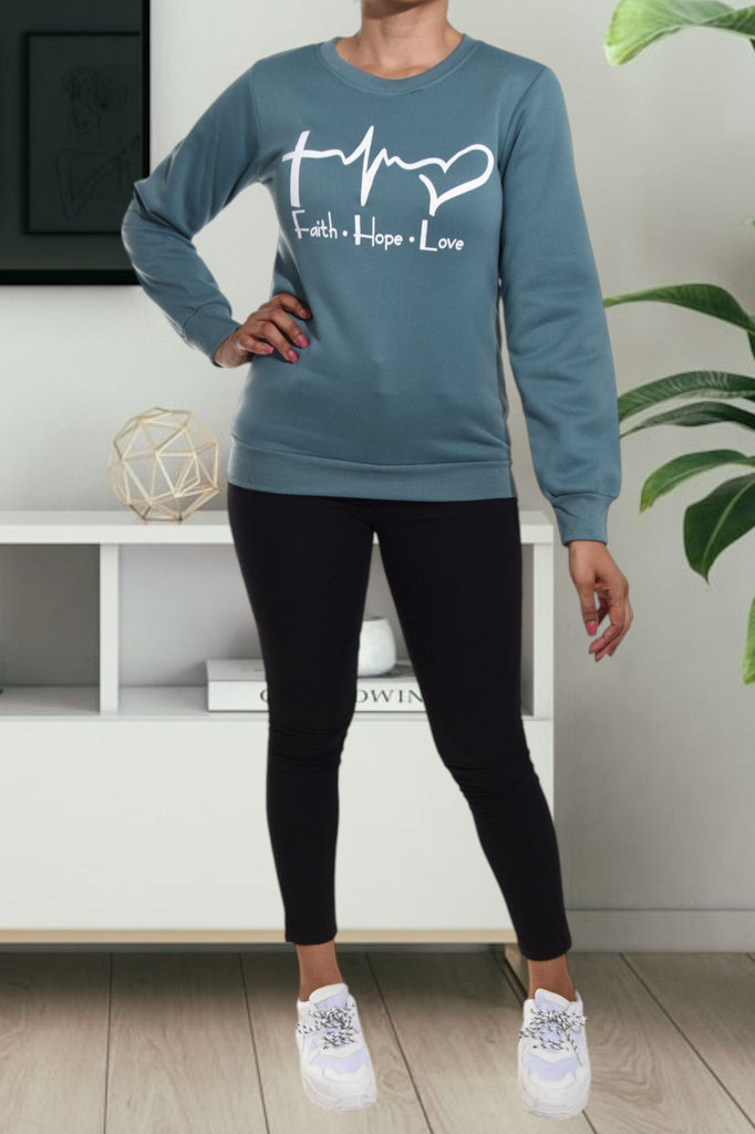 Ladies Love Teal Sweater - StylePhase SA