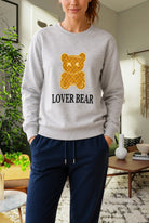 Ladies Lover Bear Fleece Top - Grey - StylePhase SA