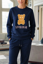 Ladies Lover Bear Fleece Top - Navy - StylePhase SA
